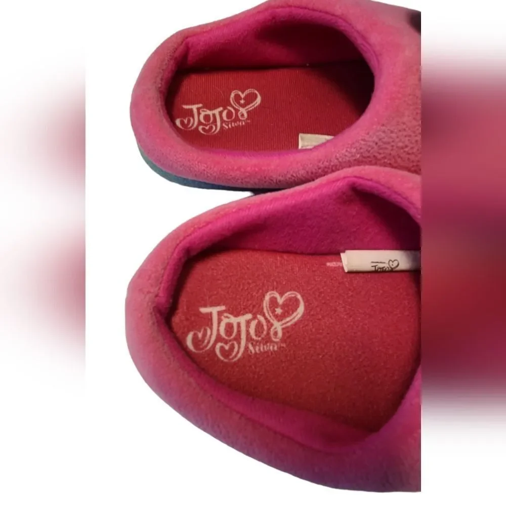 Jojo Cozy‎ Slippers With Bows sz 2-3